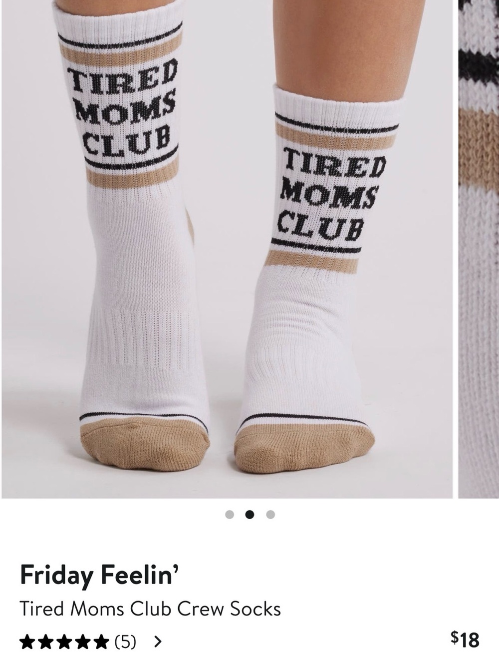 Tired Moms Club Crew Socks